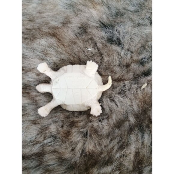 Miniature Plastic Turtle Figurine With Yellow Stripe Realistic Design - Picture 5 of 6